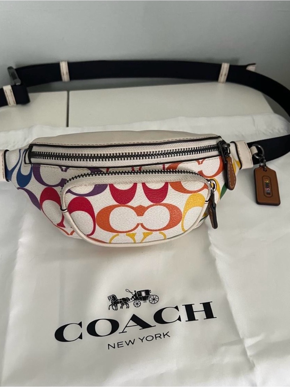 Coach Sprint Belt Bag 24
In Rainbow Signature Canvas